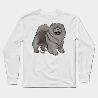 Dog - Chow Chow - Gray Long Sleeve T-Shirt